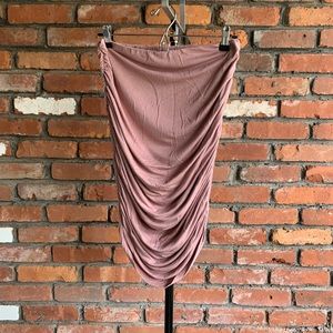 BOOHOO Ruched Mauve Skirt